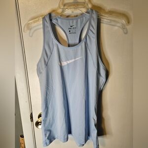 Nike Women's Light Blue Dri-FIT Tank Top